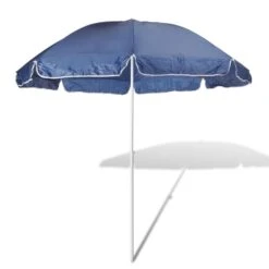 240cm Parasol De Plage Bleu
