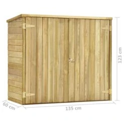 Abri à Outils De Jardin 135x60x123 Cm Pinède Imprégnée -Mobilier De Jardin Soldes abri a outils de jardin 135x60x123 cm pinede impregnee 3666722762830 1330524