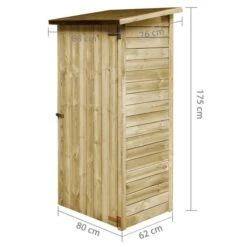 Abri à Outils De Jardin Bois De Pin Imprégné 88 X 76 X 175 Cm -Mobilier De Jardin Soldes abri a outils de jardin bois de pin impregne 88 x 76 x 175 cm 3666722132466 1329369