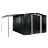 Abri De Jardin à Portes Coulissantes Anthracite 386x259x178 Cm