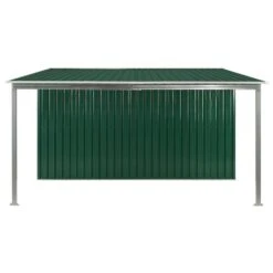 Abri De Jardin à Portes Coulissantes Vert 386x312x178 Cm Acier -Mobilier De Jardin Soldes abri de jardin a portes coulissantes vert 386x312x178 cm acier 8718475724667 1264489