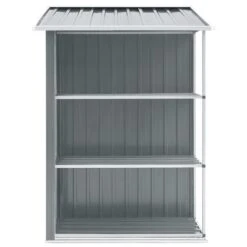 Abri De Jardin Avec étagère Gris 205x130x183 Cm Fer -Mobilier De Jardin Soldes abri de jardin avec etagere gris 205x130x183 cm fer 3666722117210 1370129