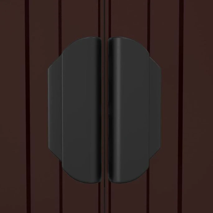 Abri De Jardin Marron Foncé 192x855x223 Cm Acier Galvanisé 7 Abri De Jardin Marron Foncé 192x855x223 Cm Acier Galvanisé – Image 7