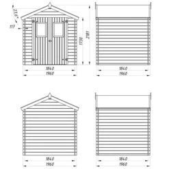 Abri De Jardin Pour Bûches De Bois 2 X 2 M 19 Mm Bois -Mobilier De Jardin Soldes abri de jardin pour buches de bois 2 x 2 m 19 mm bois 8718475571452 1362037
