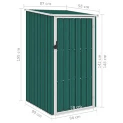 Abri De Jardin Vert 87x98x159 Cm Acier Galvanisé -Mobilier De Jardin Soldes abri de jardin vert 87x98x159 cm acier galvanise 3666722132459 1329383