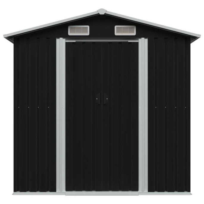 Abri De Stockage Pour Jardin Anthracite Acier 204x132x186 Cm 2 Abri De Stockage Pour Jardin Anthracite Acier 204x132x186 Cm – Image 2