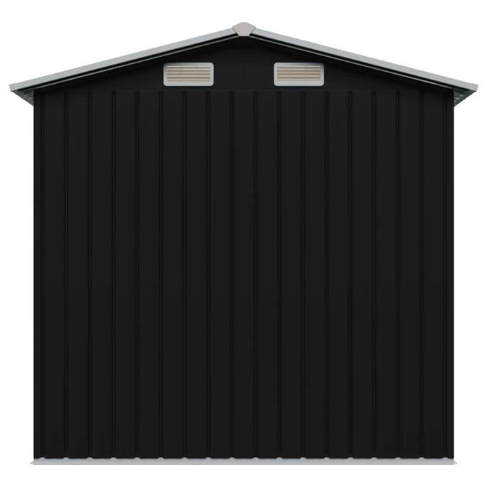 Abri De Stockage Pour Jardin Anthracite Acier 204x132x186 Cm 5 Abri De Stockage Pour Jardin Anthracite Acier 204x132x186 Cm – Image 5