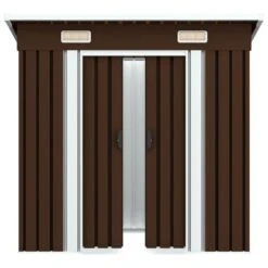 Abri De Stockage Pour Jardin Marron 194x121x181 Cm Acier -Mobilier De Jardin Soldes abri de stockage pour jardin marron 194x121x181 cm acier 3666722145831 1298170
