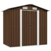 Abri De Stockage Pour Jardin Marron 204x132x186 Cm Acier