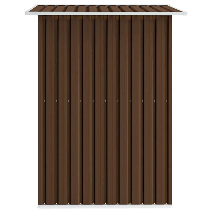 Abri De Stockage Pour Jardin Marron 204x132x186 Cm Acier 4 Abri De Stockage Pour Jardin Marron 204x132x186 Cm Acier – Image 4
