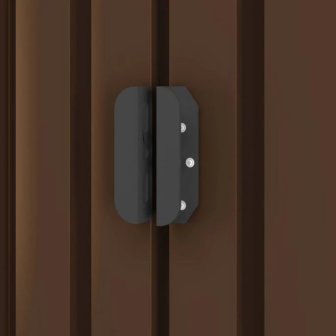 Abri De Stockage Pour Jardin Marron 204x132x186 Cm Acier 7 Abri De Stockage Pour Jardin Marron 204x132x186 Cm Acier – Image 7