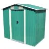Abri De Stockage Pour Jardin Métal Vert 204 X 132 X 186 Cm