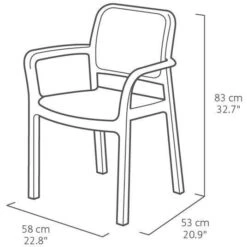 Allibert By KETER - Chloe - Lot De 6 Fauteuils De Jardin - En Résine Aspect Rotin Tressé - Gris Graphite -Mobilier De Jardin Soldes allibert by keter chloe lot de 6 fauteuils de jardin en resine aspect rotin tresse gris graphite 8711245151779 1310590