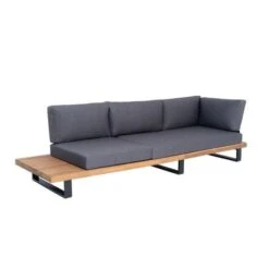 ALUXE Salon De Jardin En Bois D'acacia Et Pieds En Aluminium, Canapé D'angle Et Une Table Basse -Mobilier De Jardin Soldes aluxe salon de jardin en bois d acacia et pieds en aluminium canape d angle et une table basse 3584170443951 438568