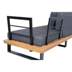 ALUXE Salon De Jardin En Bois D'acacia Et Pieds En Aluminium, Canapé D'angle Et Une Table Basse -Mobilier De Jardin Soldes aluxe salon de jardin en bois d acacia et pieds en aluminium canape d angle et une table basse 3584170443951 438570