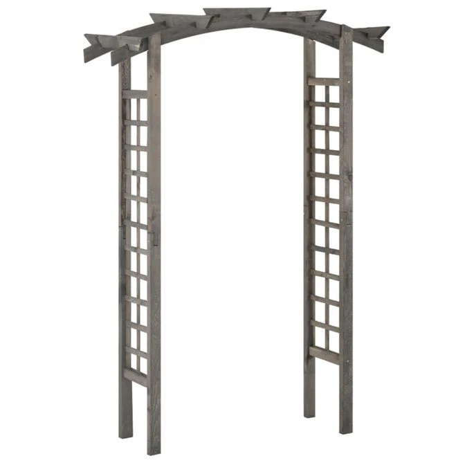 Arche à Treillis 150x50x210 Cm Bois De Pin Imprégné De Gris 1 Arche à Treillis 150x50x210 Cm Bois De Pin Imprégné De Gris
