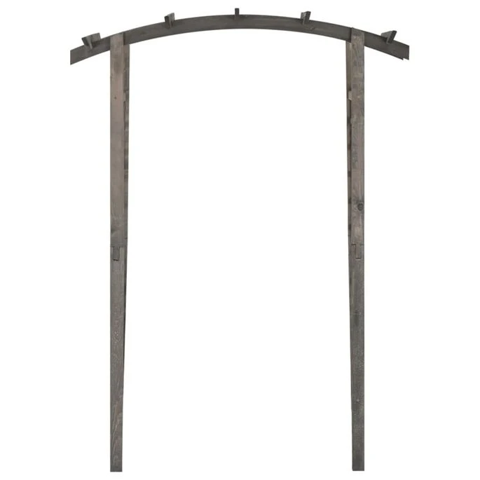 Arche à Treillis 150x50x210 Cm Bois De Pin Imprégné De Gris 2 Arche à Treillis 150x50x210 Cm Bois De Pin Imprégné De Gris – Image 2