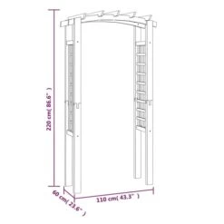 Arche En Treillis 110x60x220 Cm Bois De Pin Massif Imprégné -Mobilier De Jardin Soldes arche en treillis 110x60x220 cm bois de pin massif impregne 3666722119153 1366066