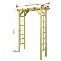Arche Pour Rosiers 150 X 50 X 200 Cm Bois Imprégné 2 -Mobilier De Jardin Soldes arche pour rosiers 150 x 50 x 200 cm bois impregne 3666722185899 1210214