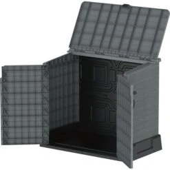 Armoire De Rangement Ou Cache Poubelle Pour 2 Poubelles StoreAway DURAMAX - 850 L - Gris -Mobilier De Jardin Soldes armoire de rangement ou cache poubelle pour 2 poubelles storeaway duramax 850 l gris 0638801866206 1222611