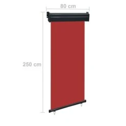 Auvent Latéral De Balcon 80x250 Cm Rouge -Mobilier De Jardin Soldes auvent lateral de balcon 80x250 cm rouge 3666722522083 583888