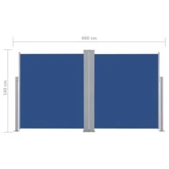 Auvent Latéral Rétractable Bleu 140 X 600 Cm -Mobilier De Jardin Soldes auvent lateral retractable bleu 140 x 600 cm 3666722522281 583365