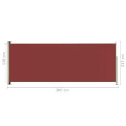 Auvent Latéral Rétractable De Patio 117x300 Cm Rouge 2 -Mobilier De Jardin Soldes auvent lateral retractable de patio 117x300 cm rouge 3666722160834 1239855