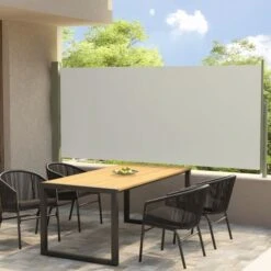 Auvent Latéral Rétractable De Patio 140x300 Cm Crème
