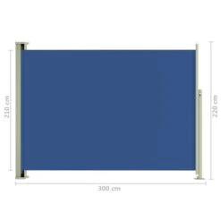 Auvent Latéral Rétractable De Patio 220x300 Cm Bleu -Mobilier De Jardin Soldes auvent lateral retractable de patio 220x300 cm bleu 3666722119481 1365115