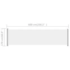 Auvent Latéral Rétractable De Patio 600x170 Cm Crème -Mobilier De Jardin Soldes auvent lateral retractable de patio 600x170 cm creme 8720286138236 943484