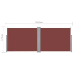 Auvent Latéral Rétractable Marron 170 X 1000 Cm -Mobilier De Jardin Soldes auvent lateral retractable marron 170 x 1000 cm 3666722777858 582994