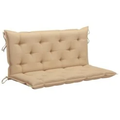 Balancelle Avec Coussin Beige 170 Cm Bois De Teck Solide -Mobilier De Jardin Soldes balancelle avec coussin beige 170 cm bois de teck solide 8720286268049 1210929