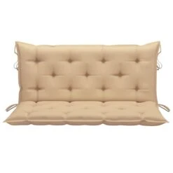 Balancelle Avec Coussin Beige 170 Cm Bois De Teck Solide -Mobilier De Jardin Soldes balancelle avec coussin beige 170 cm bois de teck solide 8720286268049 1210930