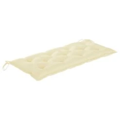 Balancelle Avec Coussin Blanc Crème 170 Cm Bois De Teck Solide -Mobilier De Jardin Soldes balancelle avec coussin blanc creme 170 cm bois de teck solide 8720286268032 1192287
