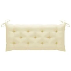 Balancelle Avec Coussin Blanc Crème 170 Cm Bois De Teck Solide -Mobilier De Jardin Soldes balancelle avec coussin blanc creme 170 cm bois de teck solide 8720286268032 1192288