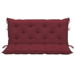 Balancelle Avec Coussin Rouge Bordeaux 120 Cm Bois De Teck -Mobilier De Jardin Soldes balancelle avec coussin rouge bordeaux 120 cm bois de teck 3666722779562 1196236