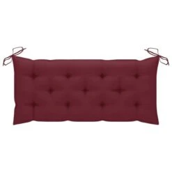 Balancelle Avec Coussin Rouge Bordeaux 120 Cm Bois De Teck -Mobilier De Jardin Soldes balancelle avec coussin rouge bordeaux 120 cm bois de teck 3666722779562 1196238