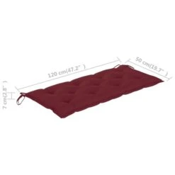Balancelle Avec Coussin Rouge Bordeaux 170 Cm Bois De Teck -Mobilier De Jardin Soldes balancelle avec coussin rouge bordeaux 170 cm bois de teck 8720286268100 1207837