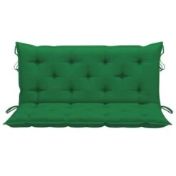 Balancelle Avec Coussin Vert 120 Cm Bois De Teck Solide -Mobilier De Jardin Soldes balancelle avec coussin vert 120 cm bois de teck solide 3666722779128 1192226