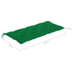 Balancelle Avec Coussin Vert 170 Cm Bois De Teck Solide -Mobilier De Jardin Soldes balancelle avec coussin vert 170 cm bois de teck solide 8720286268063 1207813