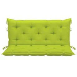 Balancelle Avec Coussin Vert Vif 120 Cm Bois De Teck Solide -Mobilier De Jardin Soldes balancelle avec coussin vert vif 120 cm bois de teck solide 3666722779975 1210914