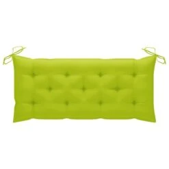 Balancelle Avec Coussin Vert Vif 120 Cm Bois De Teck Solide -Mobilier De Jardin Soldes balancelle avec coussin vert vif 120 cm bois de teck solide 3666722779975 1210916