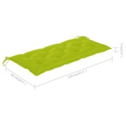 Balancelle Avec Coussin Vert Vif 120 Cm Bois De Teck Solide -Mobilier De Jardin Soldes balancelle avec coussin vert vif 120 cm bois de teck solide 3666722779975 1210923