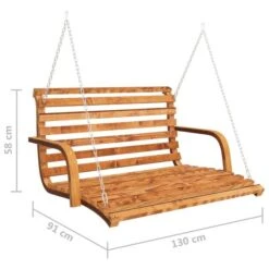 Balancelle Bois Courbé Avec Finition En Teck 91x130x58 Cm -Mobilier De Jardin Soldes balancelle bois courbe avec finition en teck 91x130x58 cm 3666722183307 1215037