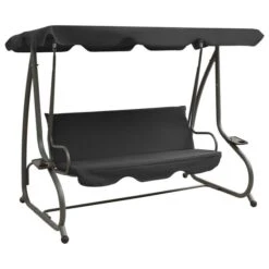 Balancelle D'extérieur Avec Auvent Anthracite