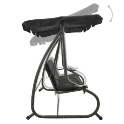 Balancelle D'extérieur Avec Auvent Anthracite -Mobilier De Jardin Soldes balancelle d exterieur avec auvent anthracite 3666722202671 1166389