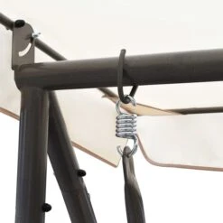 Balancelle D'extérieur Avec Auvent Blanc Sable 2 -Mobilier De Jardin Soldes balancelle d exterieur avec auvent blanc sable 8718475709169 1217616