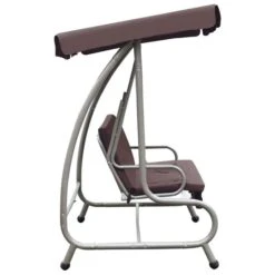 Balancelle D'extérieur Avec Auvent Couleur Café 3 -Mobilier De Jardin Soldes balancelle d exterieur avec auvent couleur cafe 8718475709176 1217620