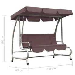 Balancelle D'extérieur Avec Auvent Couleur Café 3 -Mobilier De Jardin Soldes balancelle d exterieur avec auvent couleur cafe 8718475709176 1217622