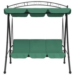 Balancelle De Jardin Avec Auvent Vert 198 Cm Tissu Et Acier -Mobilier De Jardin Soldes balancelle de jardin avec auvent vert 198 cm tissu et acier 3666722929981 1503235